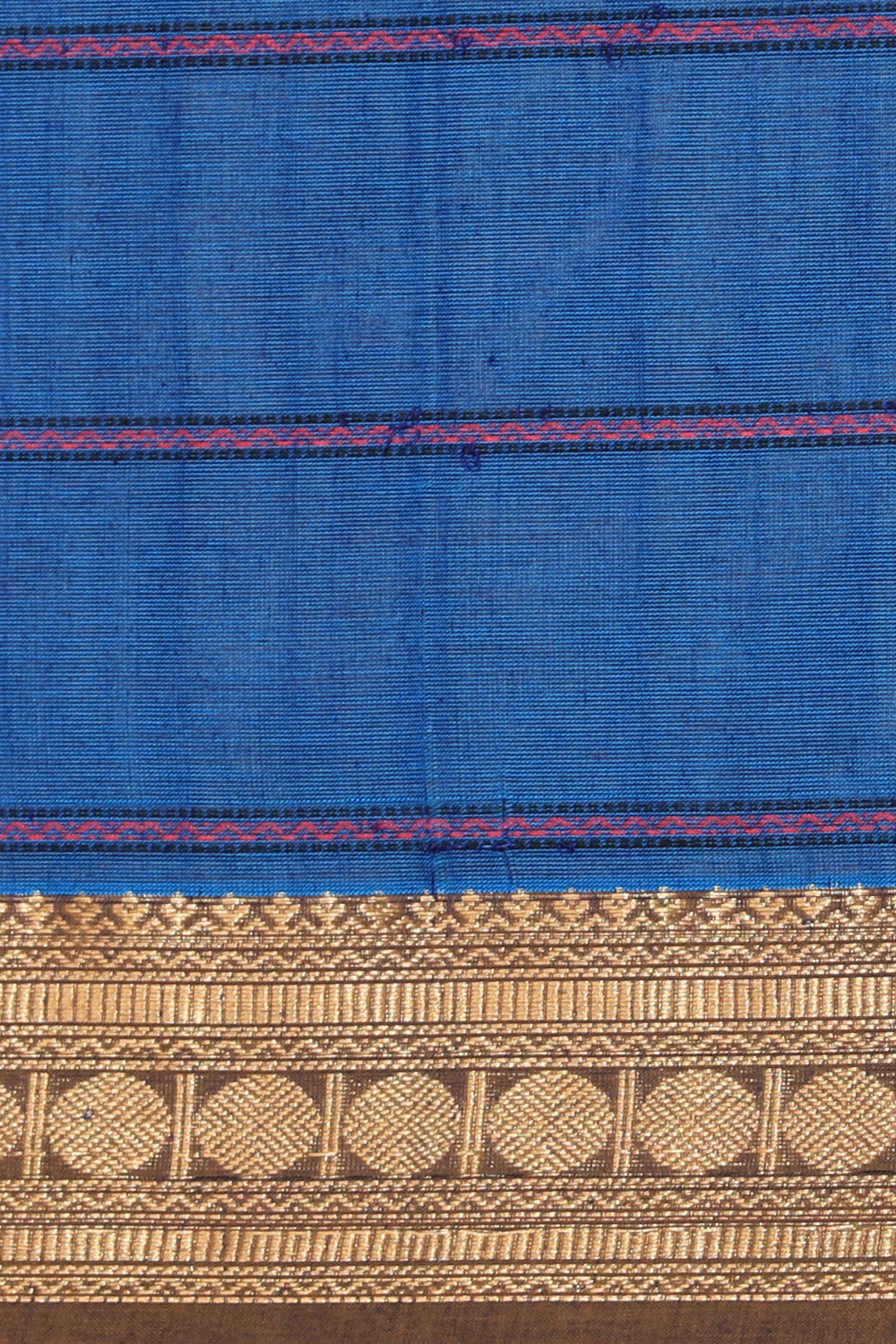 Collection of South Cotton Blue Saree in a gallery layout