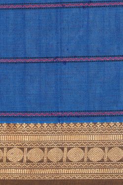 Collection of South Cotton Blue Saree in a gallery layout