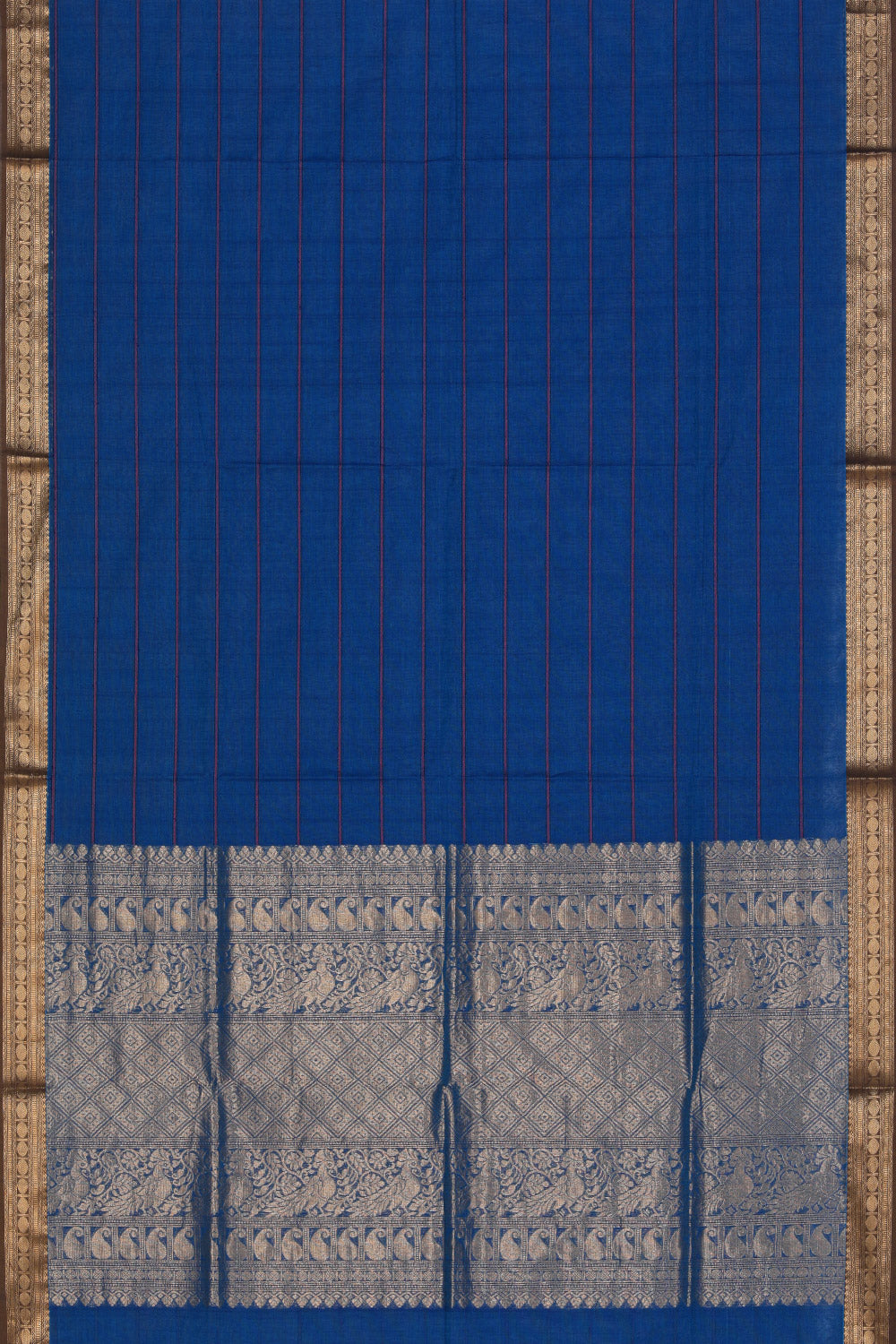 Collection of South Cotton Blue Saree in a gallery layout