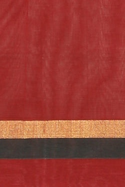 Collection of South Cotton Coral-Orange Saree in a gallery layout