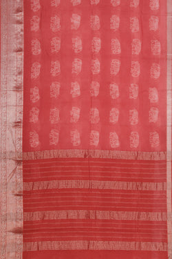 Image of Mangalgiri Silk Pink Saree