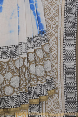 Collection of Chanderi Cotton Silk Shibori Print Saree in a gallery layout