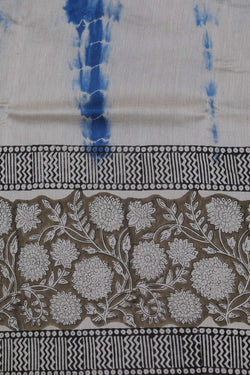 Collection of Chanderi Cotton Silk Shibori Print Saree in a gallery layout