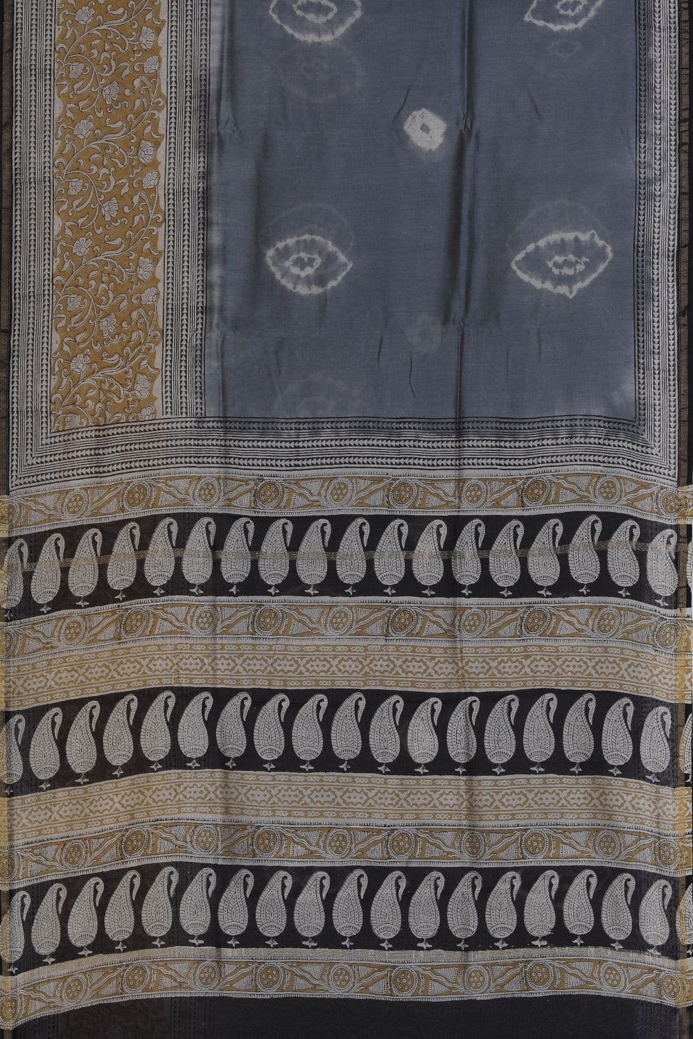Image of Chanderi Cotton Silk Shibori Print Saree