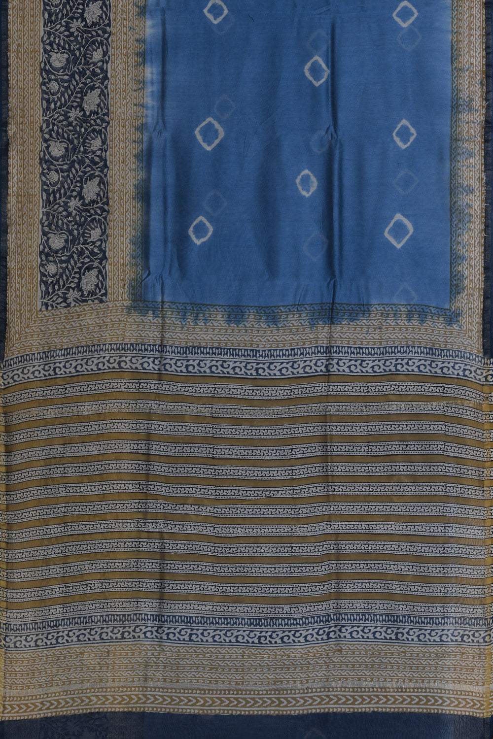 Image of Chanderi Cotton Silk Shibori Print Saree