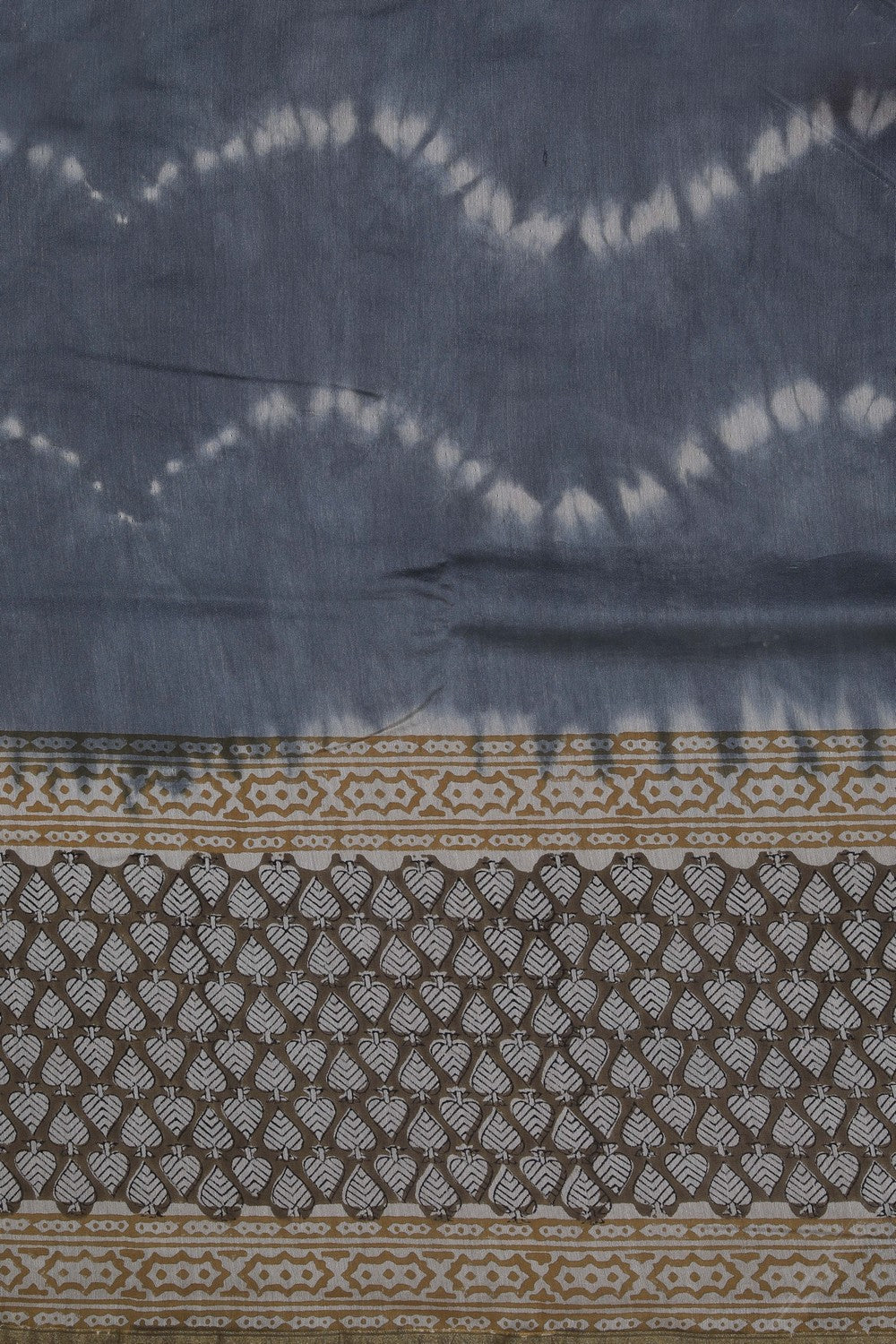 Image of Chanderi Cotton Silk Shibori Print Saree