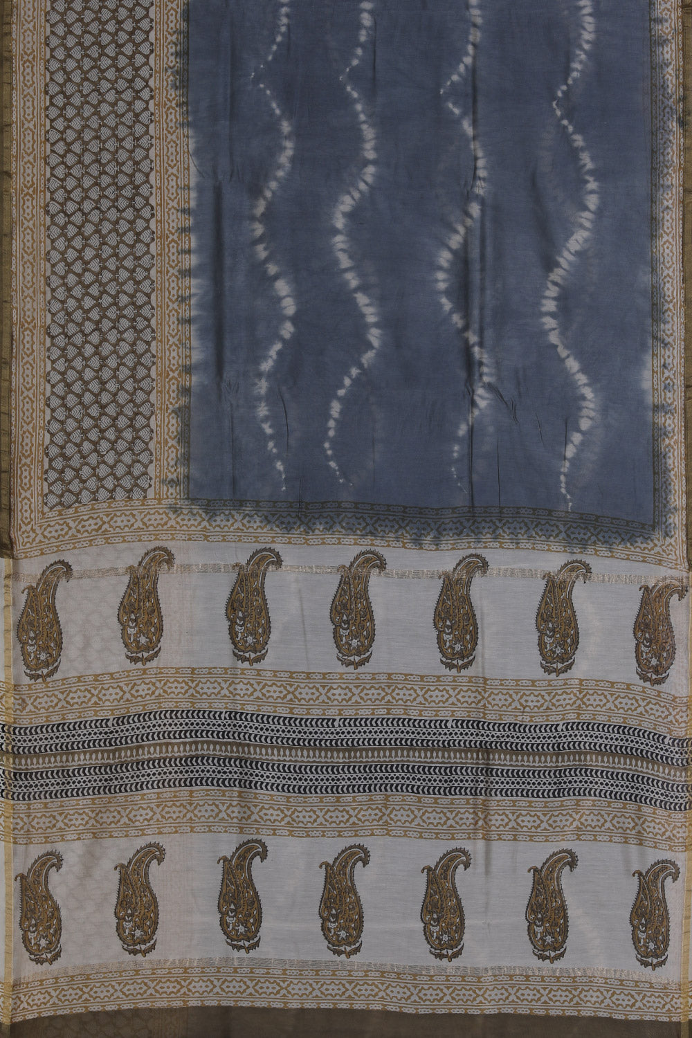 Image of Chanderi Cotton Silk Shibori Print Saree