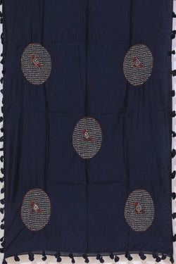 Image of Jaipur Cotton Navy blue Dupatta