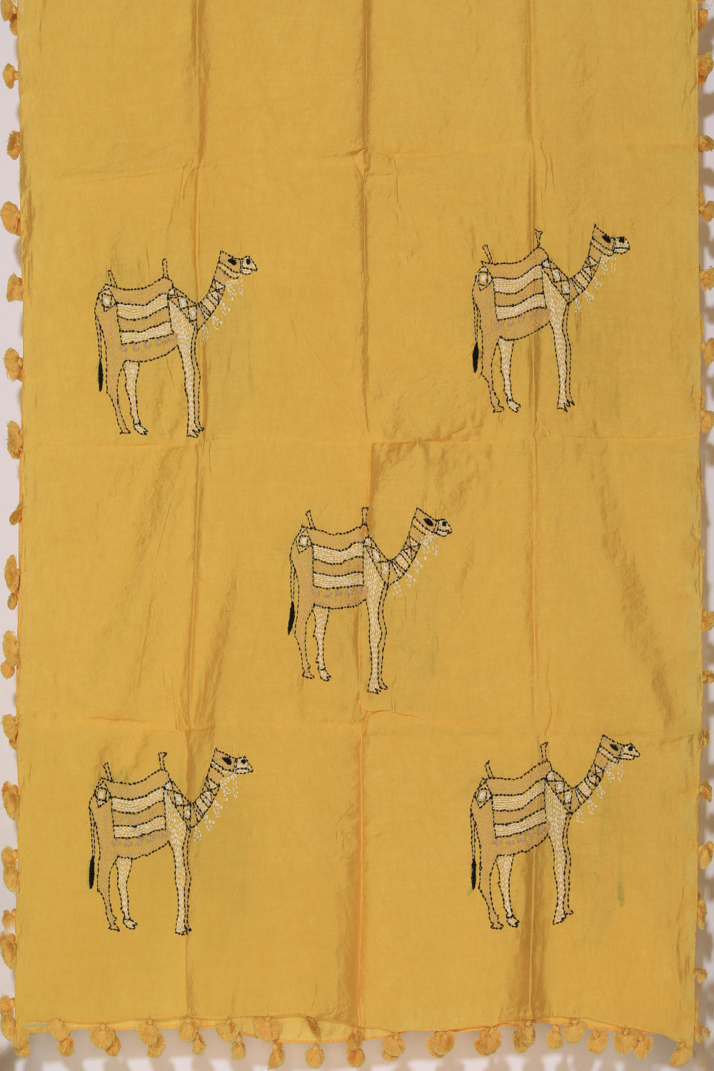 Image of Jaipur Cotton Yellow Dupatta