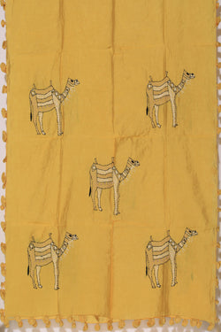 Image of Jaipur Cotton Yellow Dupatta