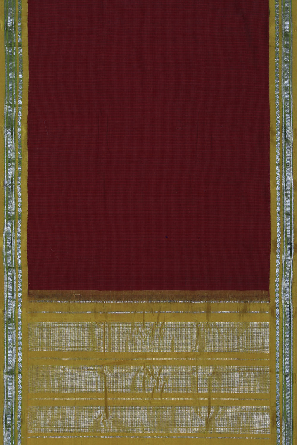 Collection of Gadwal Cotton Red Saree in a gallery layout