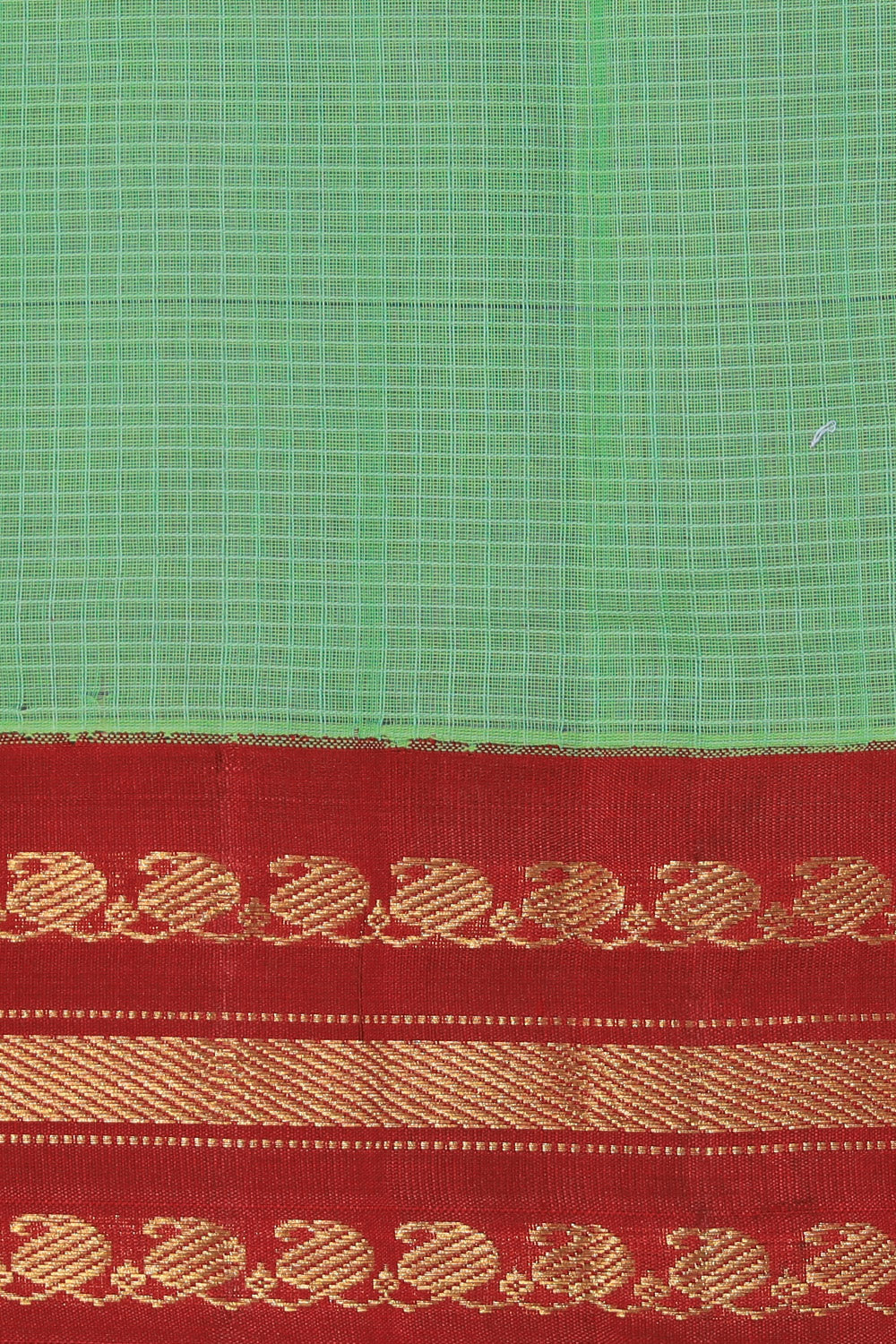 Collection of Gadwal Cotton Green Saree in a gallery layout