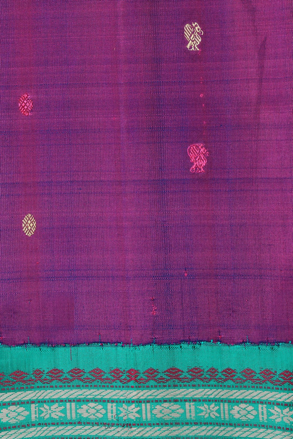 Gadwal Silk Violet Saree