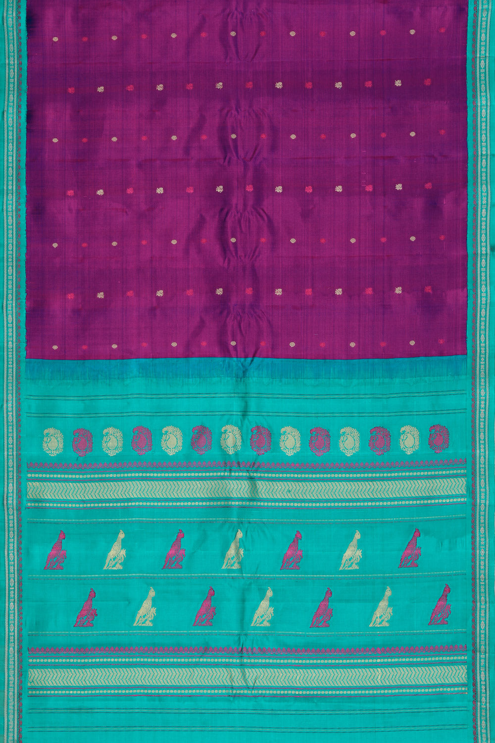 Gadwal Silk Violet Saree