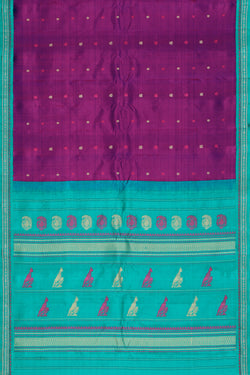 Image of Gadwal Silk Violet Saree