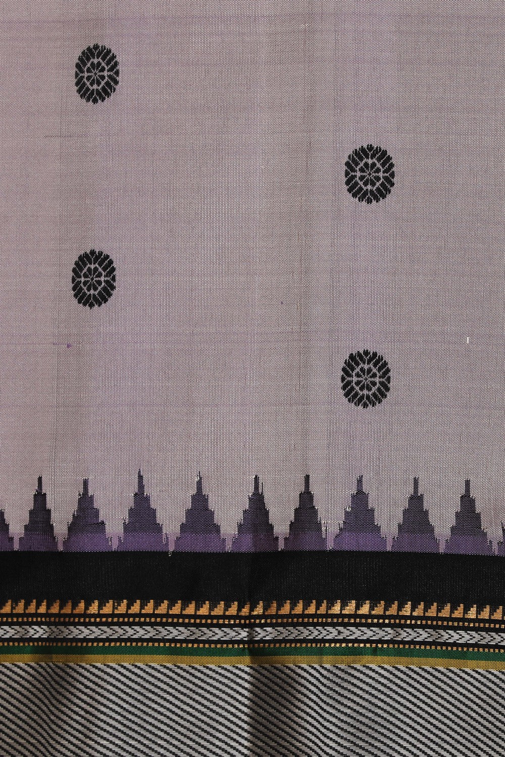 Image of Gadwal Silk Lavender Purple Saree