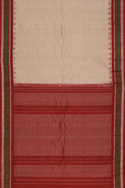 Image of Gadwal Silk Beige Saree