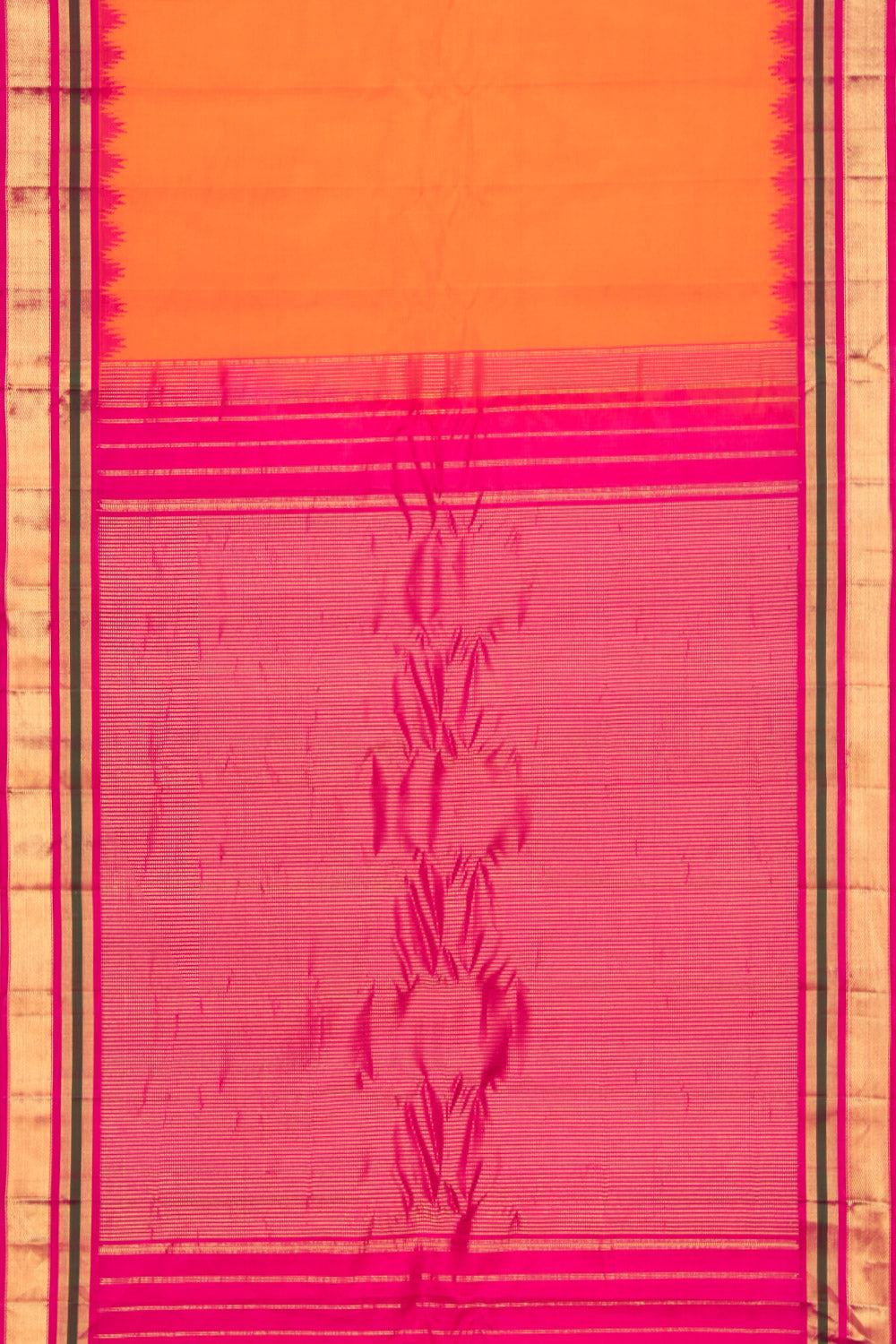 Image of Gadwal Cotton Silk Mustard Saree