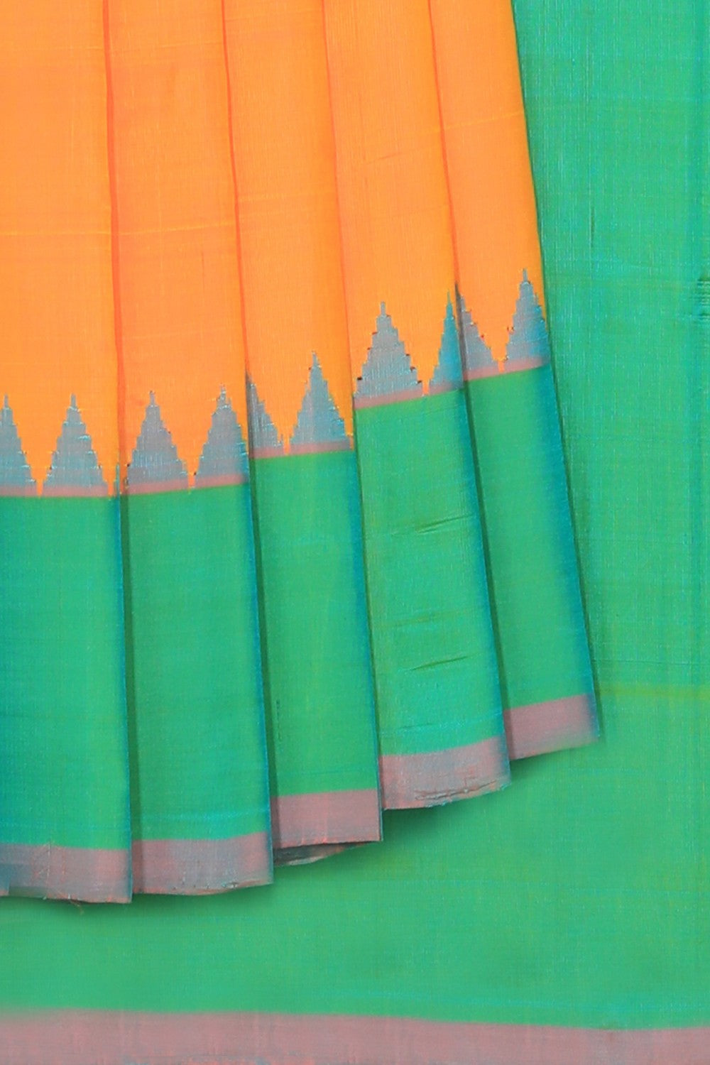 Gadwal Silk Orange Saree