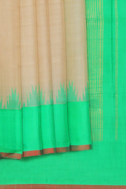 Collection of Gadwal Cotton Silk Beige Saree in a gallery layout