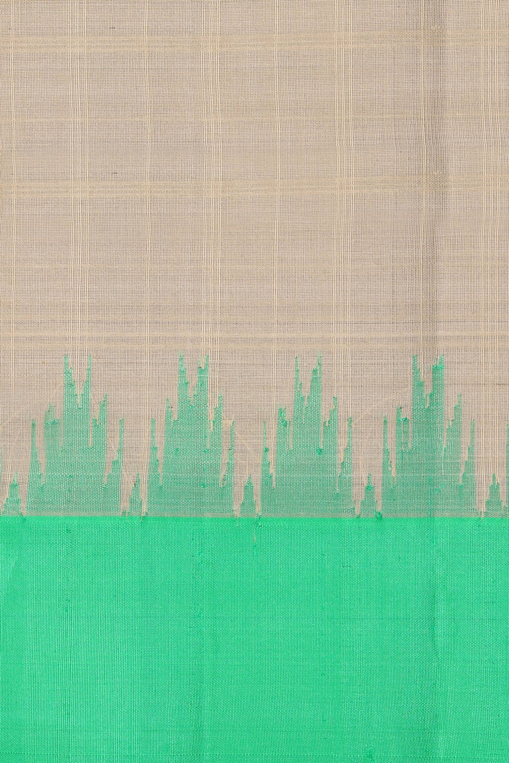 Image of Gadwal Cotton Silk Beige Saree