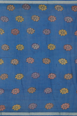 Image of Kalamkari Hand-Painted Orange Saree