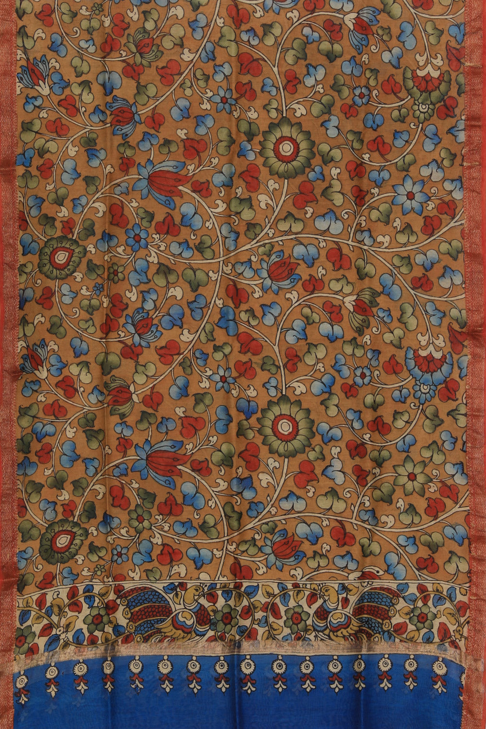 Chanderi Kalamkari Painted Dupatta