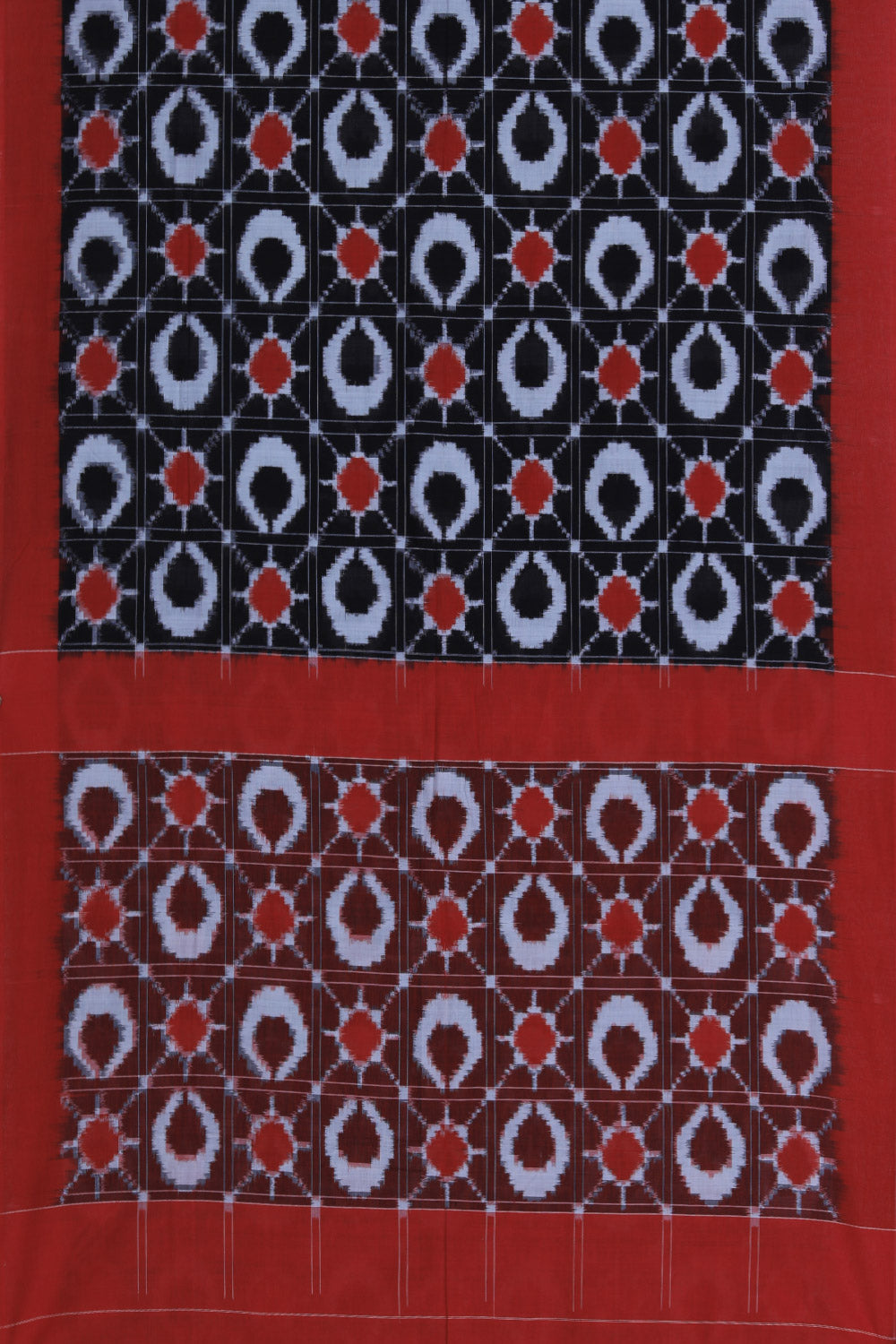 Image of Pochampally Ikat Cotton Black Saree