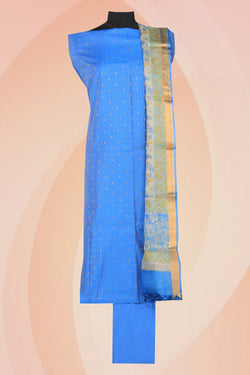 Image of Cotton Silk Unstitched Suit With Dupatta (3 Pcs Set)