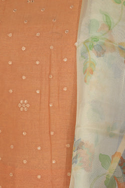 Collection of Cotton Silk Unstitched Suit With Dupatta (3 Pcs Set) in a gallery layout