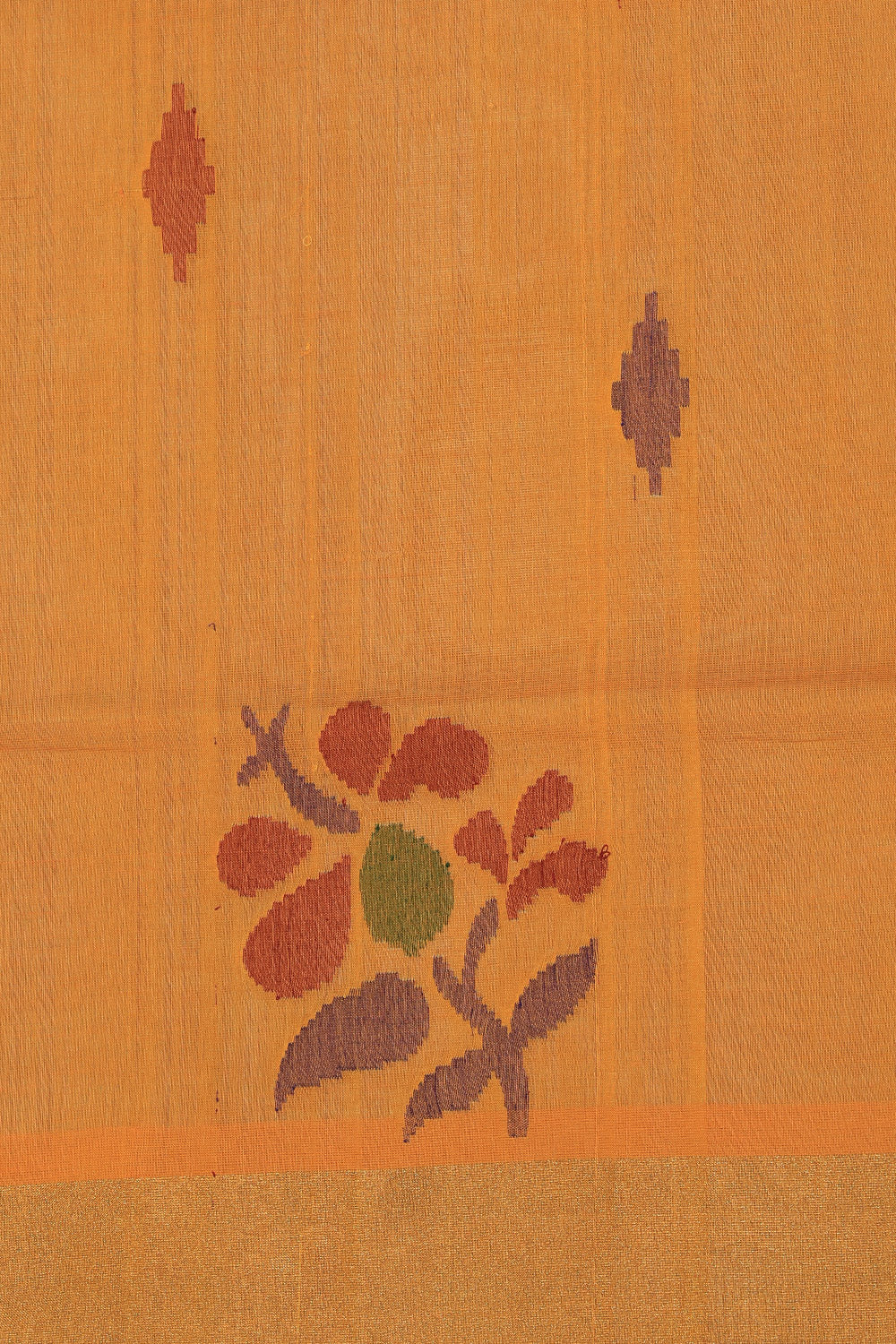 Collection of Uppada Cotton Mustard Saree in a gallery layout