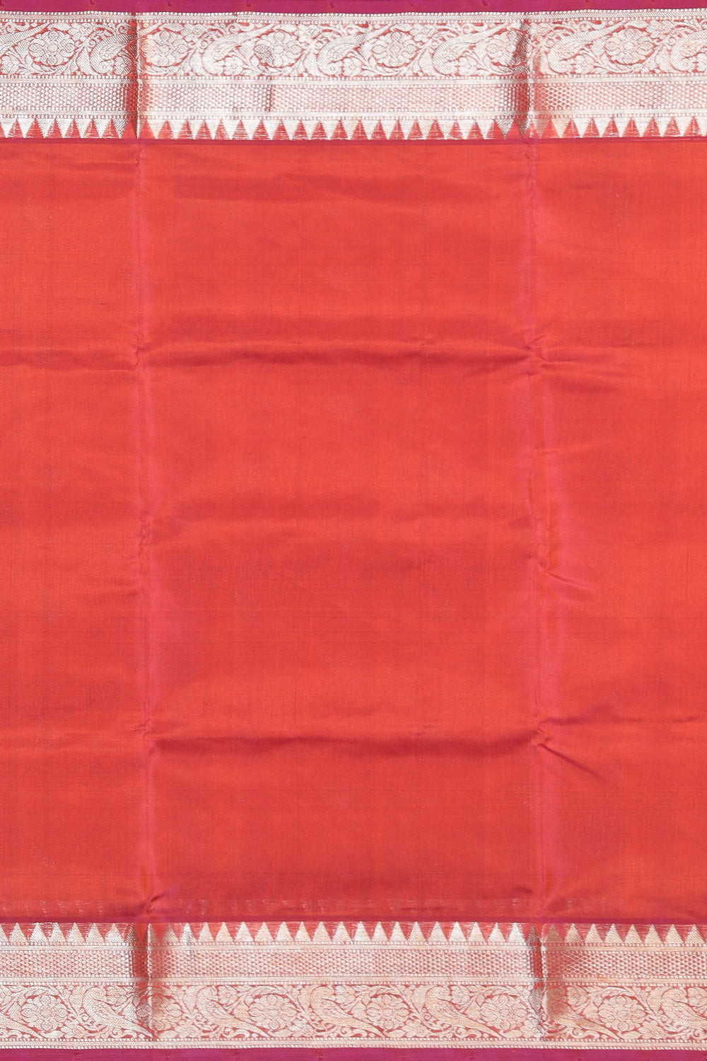 Collection of Venkatagiri Silk Orange Saree in a gallery layout