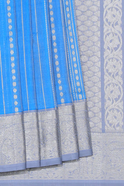 Image of Venkatagiri Silk Smoky Blue Saree