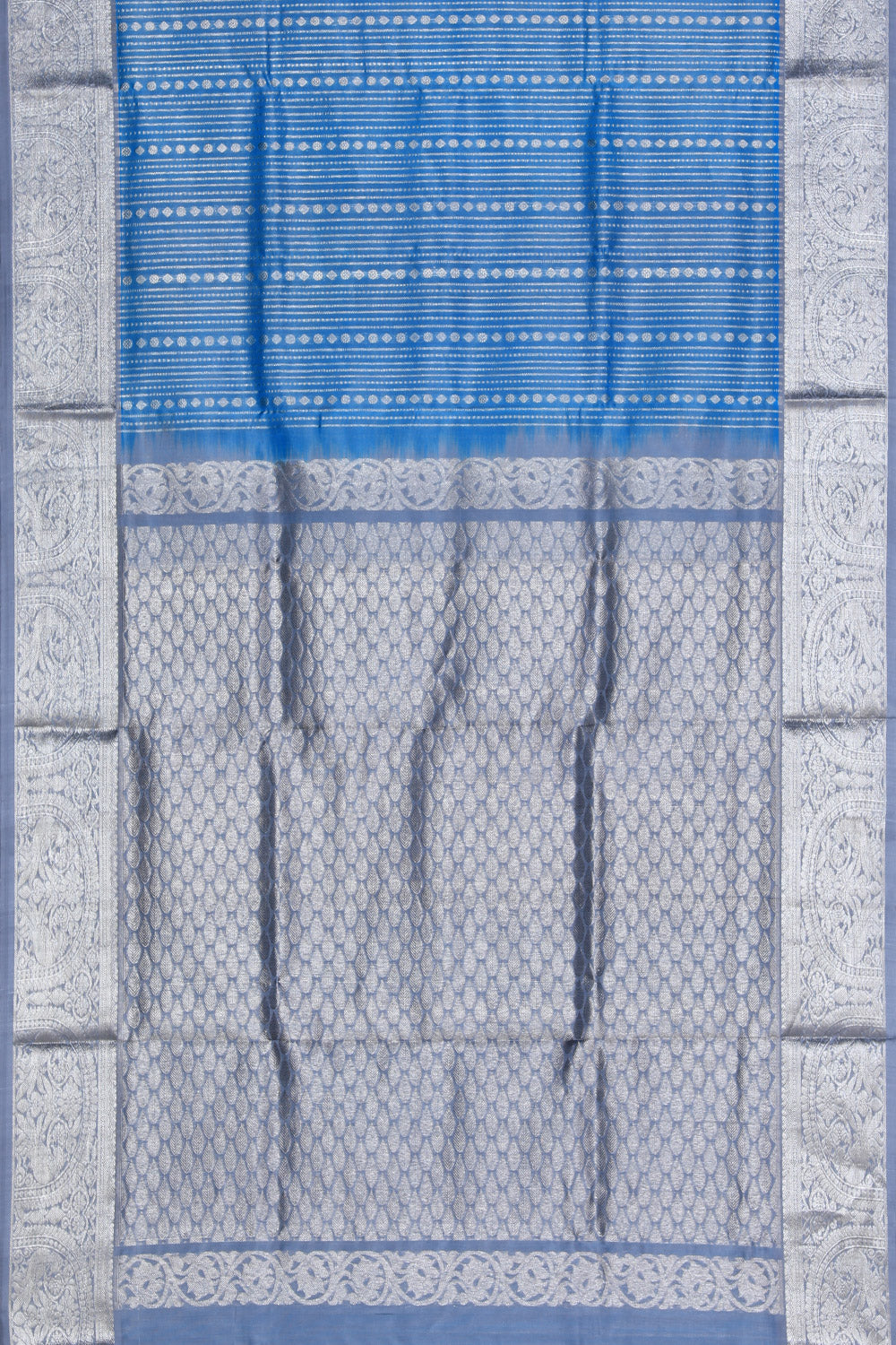 Image of Venkatagiri Silk Smoky Blue Saree