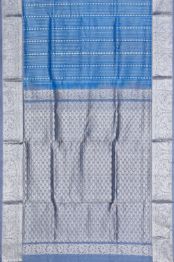 Image of Venkatagiri Silk Smoky Blue Saree