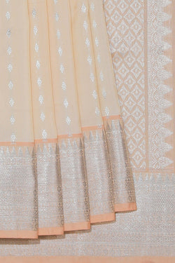 Image of Venkatagiri Silk Peach Saree