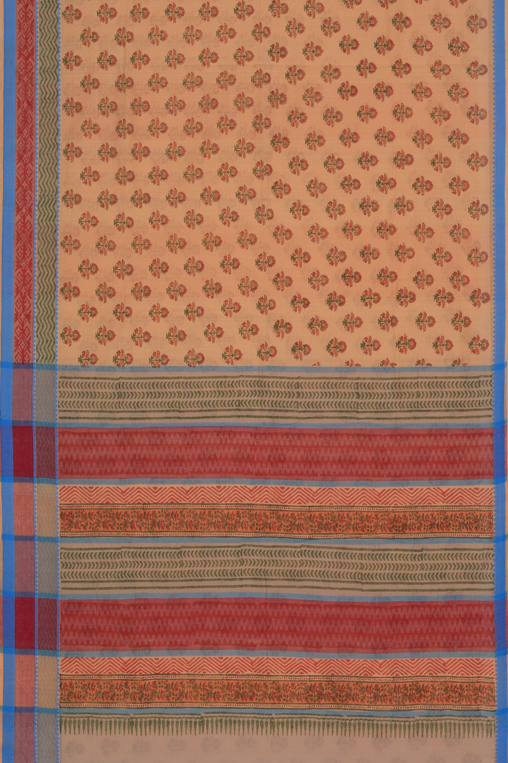 Collection of Mangalgiri Cotton Peach Saree in a gallery layout