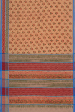 Image of Mangalgiri Cotton Peach Saree