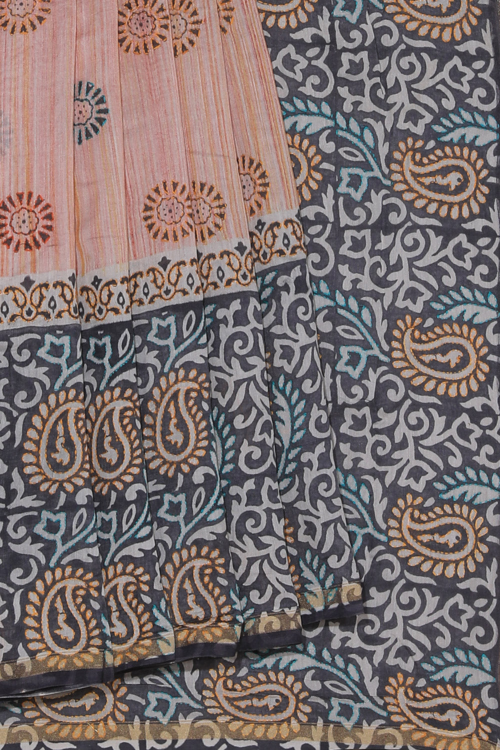 Collection of Maheshwari Kantha Stitch Saree in a gallery layout