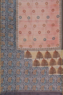 Collection of Maheshwari Kantha Stitch Saree in a gallery layout