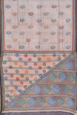 Collection of Maheshwari Kantha Stitch Saree in a gallery layout