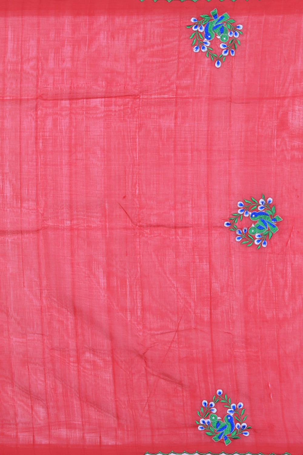 Collection of Mangalgiri Silk Pink Saree in a gallery layout