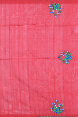 Collection of Mangalgiri Silk Pink Saree in a gallery layout