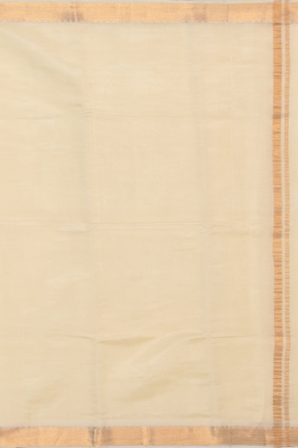 Collection of Mangalgiri Silk Off-White Dhoti With Kanduva (8 X 4) in a gallery layout