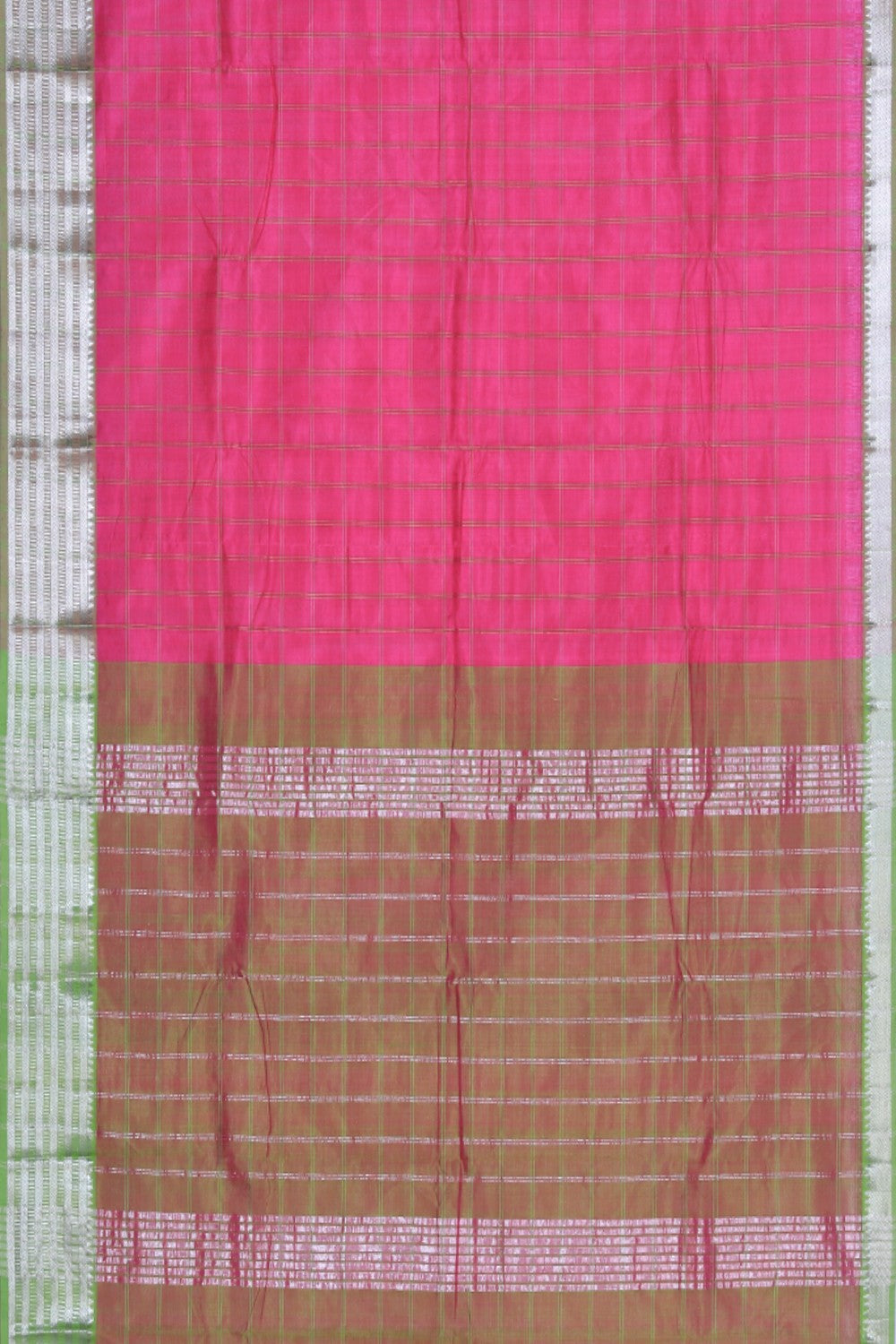 Mangalgiri Silk Pink Saree