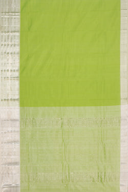 Image of Mangalgiri Silk Green Saree