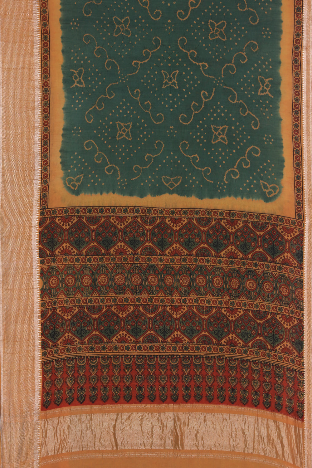 Image of Mangalgiri Silk Bandhani Saree