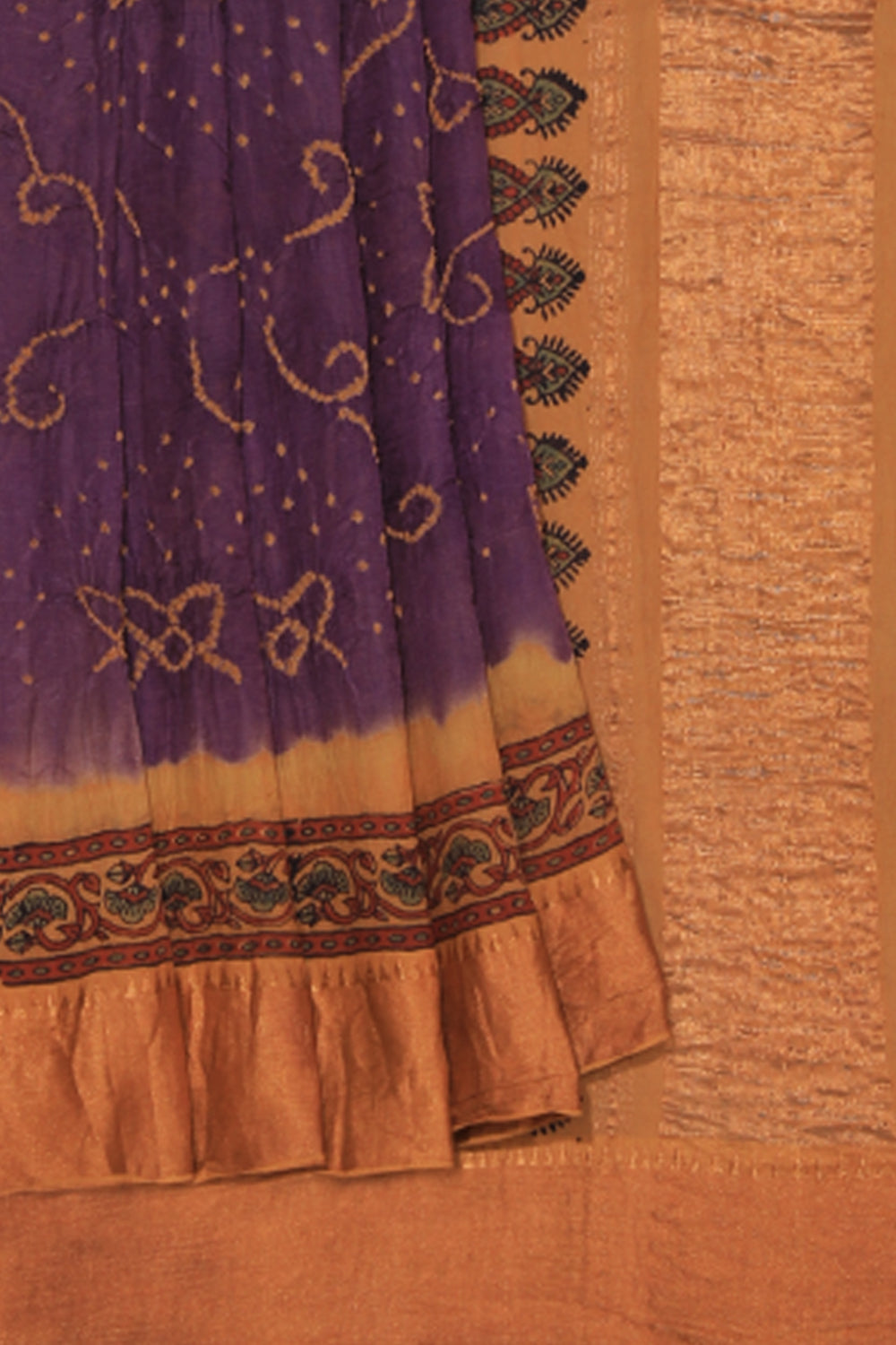 Collection of Mangalgiri Silk Bandhani Saree in a gallery layout