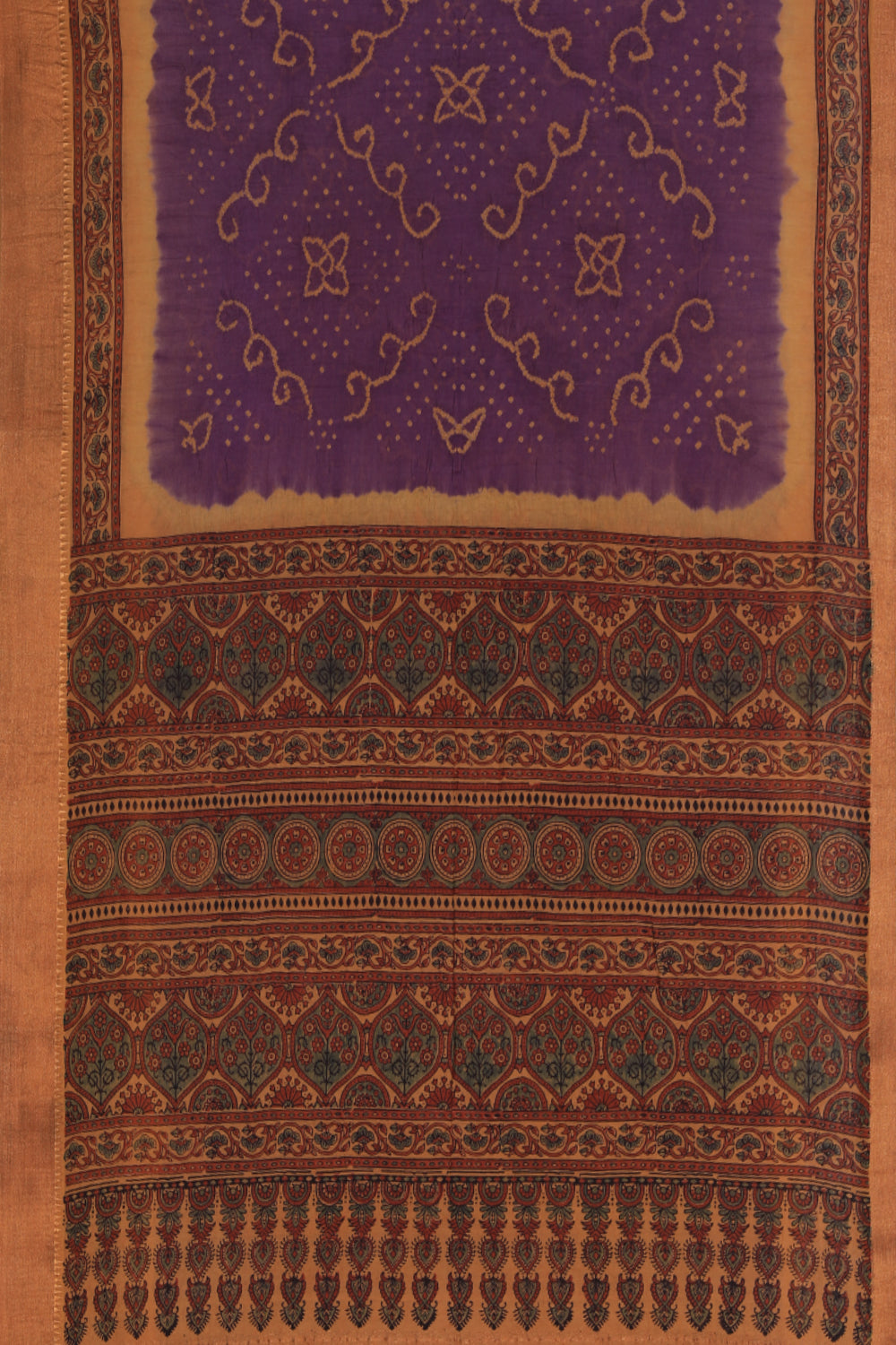 Image of Mangalgiri Silk Bandhani Saree