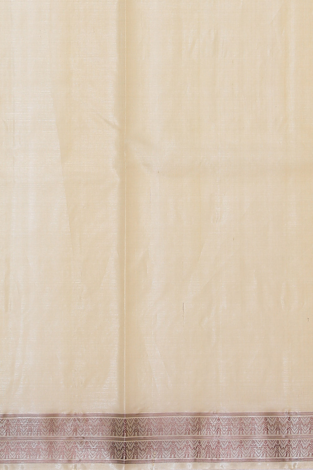 Image of Tussar Silk Off-White Saree